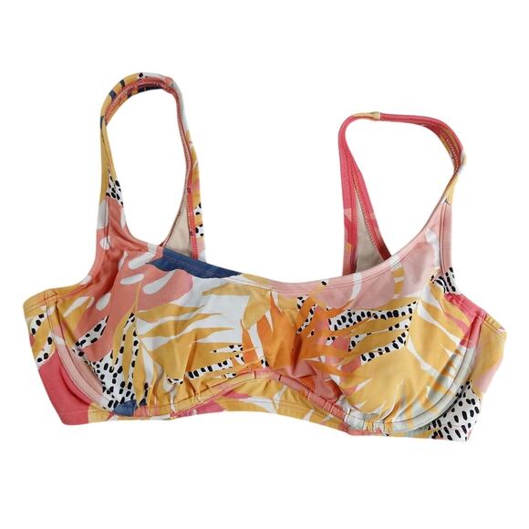 Ingrid & Isabel Swim Bikini Top Womens Large Polka Dot Padded Adjustable NWOT - Picture 1 of 6